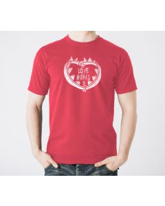 Love Hurts Anti-Valentine's Day T-Shirt - Heart Bear Trap Graphic Tee